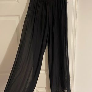 Black, wide, leg pants